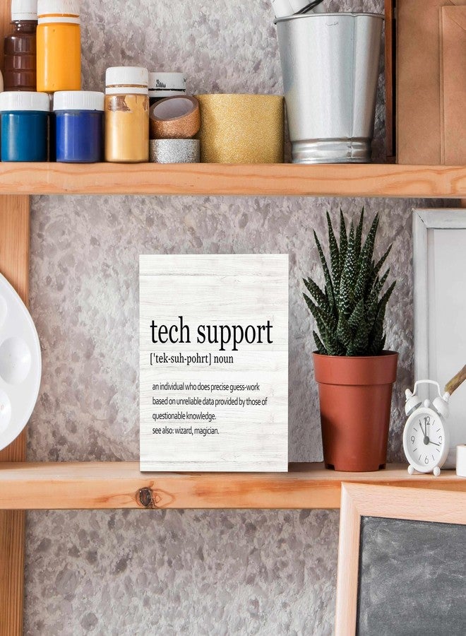 SRADMO Tech Support Office Wood Box Sign Desk Decor, Tech Support Gifts, Gifts For It Tech Guys, Desk Decorations Office, It Tech Gifts Wooden Box Sign Decoration, Tech Support Shelf Table Decor - Image 5